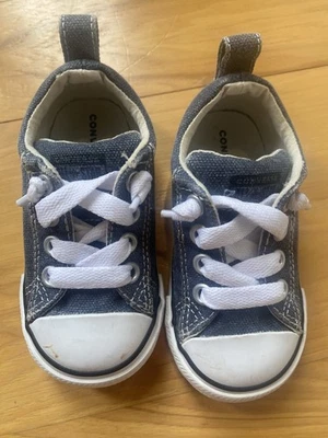 Converse All Star Toddler Shoes Slip On Denim Blue Size 6c - Image 1 of 4