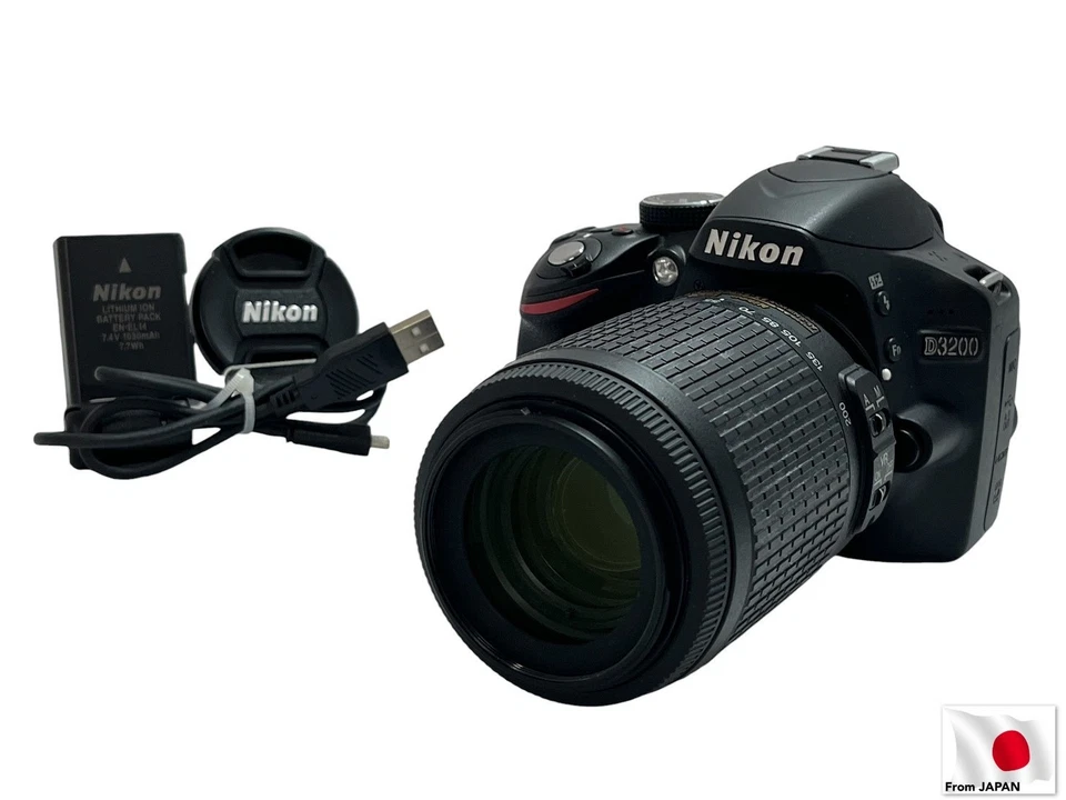 Nikon D3200 24.2MP Digital SLR Camera 55-200mm f/4-5.6 Lens From JP (61412SK1) - Image 1 of 4