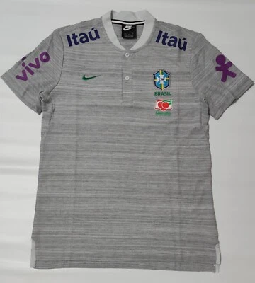 Polo Brasil 2021/22 Gris Nike Viaje Entrenamiento Hombre Foto 1 de 3