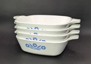 LOTE DE 4 sartén pequeña de colección Corning Ware azul maíz P-41 - Imagen 1 de 6