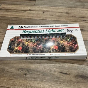 Vintage Sequential Light Set Holiday 140 Set 115-125V Newman Importing NEW - Picture 1 of 12