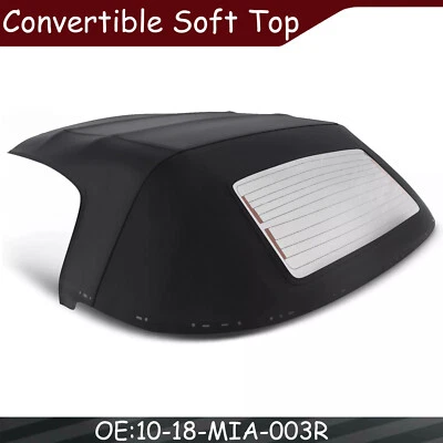 New Black Convertible Soft Top for Mazda Miata 1990-1997 99-05 w/ Glass Window - Imagem 1 de 4