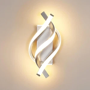 Applique LED Da Parete Interno 22W 2500LM, Creativo Lampada Da Parete in Argento - Imagen 1 de 22