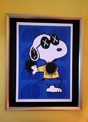🔥Death NYC Grande Enmarcado 16x20 pulgadas Arte Pop Certificado SNOOPY XX Yayoi Kusama Espalda * Foto 1 de 4