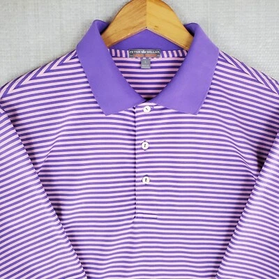 PETER MILLAR Talla Grande Rosa/Púrpura COMODIDAD DE VERANO Para Hombres Polo Rendimiento Foto 1 de 4