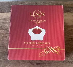 Lenox Yuletide Glowlites Star Tea Light Holder Open Box - Picture 1 of 3