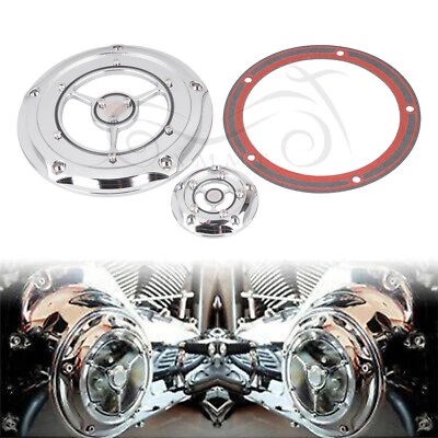 Cubierta RSD Clarity Derby y cubierta de temporizador para Harley Street Glide FLHR FLD EE. UU. Foto 1 de 4