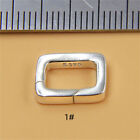 925 Sterling Silver Square Oval Lobster Clasp Connector for DIY Necklace Craft