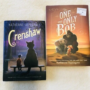 KATHERINE APPLEGATE Lot of 2 HB Chapter Books - Crenshaw, One and Only Bob - Picture 1 of 12