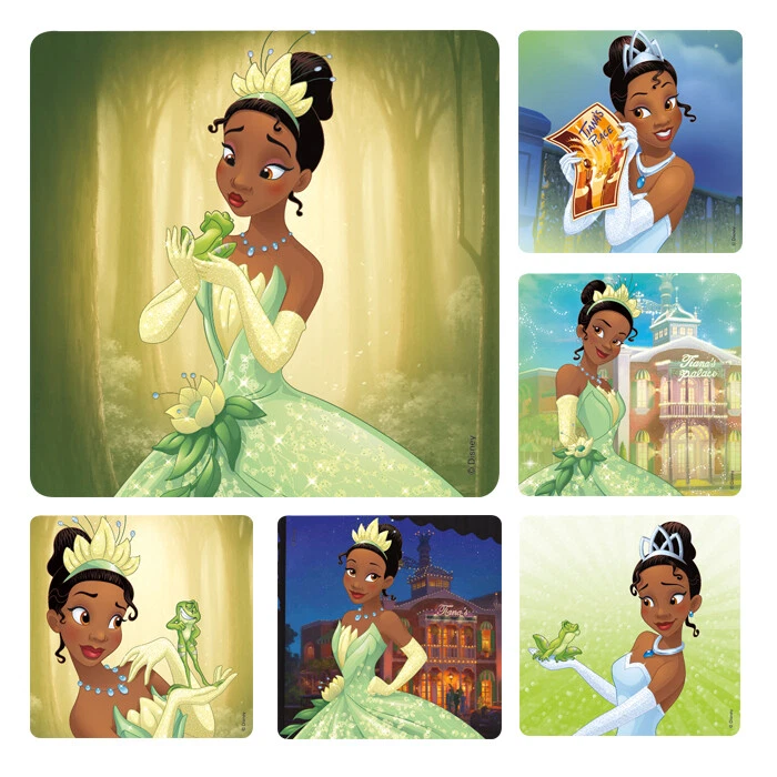 20 pegatinas Disney Princesa y la Rana Favores de Fiesta Princesa Tiana #2 Foto 1 de 1