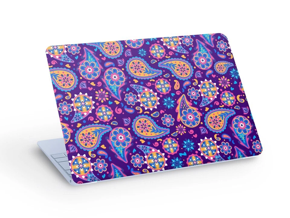 Colorful PAISLEY Pattern LAPTOP SKIN Sticker, Paisley Laptop Skin - Custom Size - Image 1 of 1