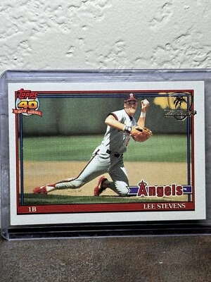 1991 Topps Operation Desert Shield #648 Lee Stevens California Angels casi nuevo Foto 1 de 2