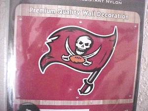 TAMPA BAY BUCCANEERS   FLAG  2ft,x 3ft. NEW , INCLUDES  3 PLASTIC HANGING MOUNTS - Picture 1 of 1