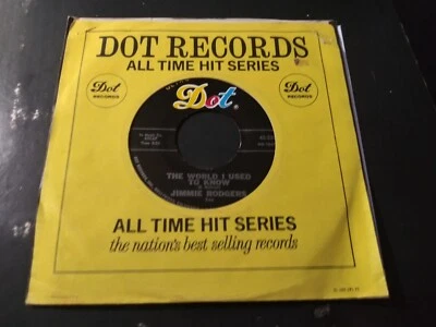 Jimmie Rodgers – The World I Use To Know UNPLAYED Reissue 1970s 45RPM DOT Record - Image 1 of 3