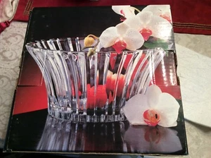 Servierschale, Kristall, Studio Nova, Balsamerz, Hostessenschale 9 3/4" Feder - Bild 1 von 3