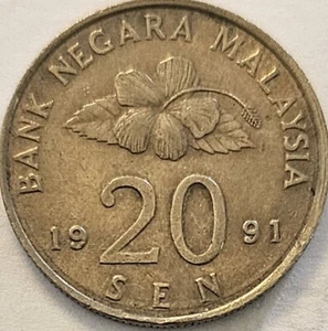 Malaysia 20 Sen 1991 VF+ - Picture 1 of 2