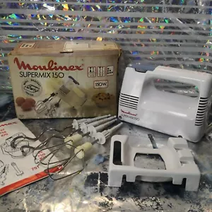 Moulinex Supermix 150 3 Speed Electronic Handheld Mixer, Attachments & Bracket - Picture 1 of 14
