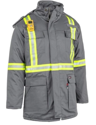 Proactive FR Flame Resistant Hi Vis Insulated Parka Jacket (LARGE) SHIPS TODAY - Image 1 of 4