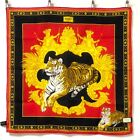Stored Item Versace Cotton Scarf Handkerchief Medium 53Cm(20.87In) Red Tiger