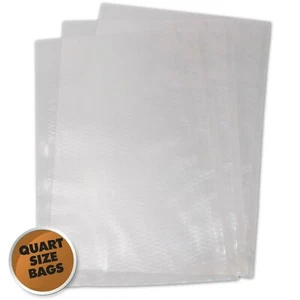 Weston Vacuum Sealer Bags. 100, 8 in x 12 in Quart Bags. BPA Free. - Picture 1 of 7