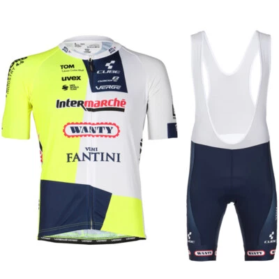 Hombres Circo Wanty CICLISMO Ciclismo Mangas Cortas Jersey Culotte con tirantes Ciclismo Tops Foto 1 de 4