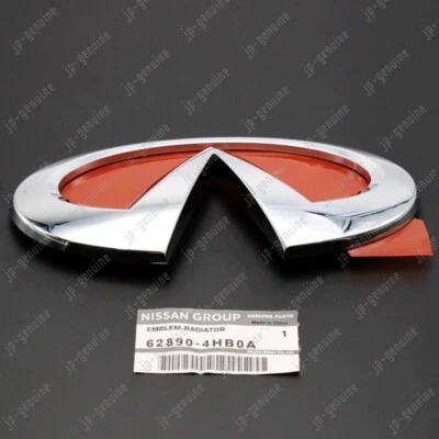 OEM Genuine NISSAN INFINITI Q50 62890-4HB0A Front Bumper Grille Radiator Emblem Foto 1 de 4