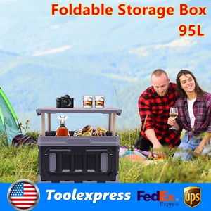 Folding Storage Box Outdoor Portable Camping Collapsible Box Organizers - Picture 1 of 22