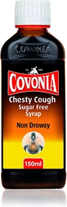 Covonia Chesty Cough Sugar Free Syrup 150ml - Clears Stubborn Mucus - Picture 1 of 12