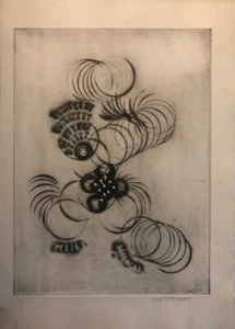 Grabado de Umberto Mastroianni. Sin título... P/A. Original firmado por el artista. - Imagen 1 de 6