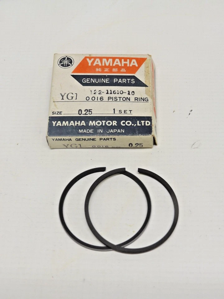 JUEGO DE ANILLOS DE PISTÓN YAMAHA 122-11610-10-00 .25MM OS MG1 YG1 NOS Foto 1 de 1