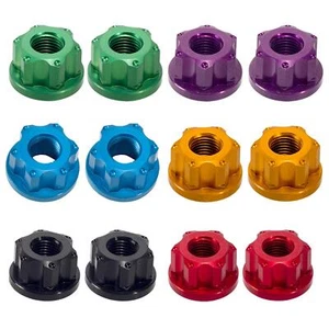 2Pcs Bike Wheel Hub Axle Nuts M9 Bicycle Accessories Nonslip Front Axle Nut - Picture 1 of 44