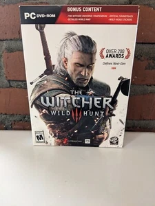 The Witcher 3: Wild Hunt PC DVD-ROM 5 Disc Set Comp W/ Manual + Map And Stickers - Picture 1 of 8