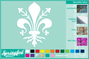 FLEUR DE LIS cut vinyl decal #2 car truck window sticker, CUSTOM OPTIONS! - Picture 1 of 1
