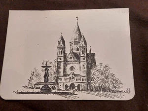 Ink André Simon 1946 Artist Lorraine Metz Temple - Picture 1 of 2