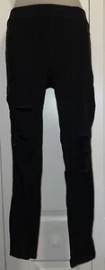 JVINI Distressed Skinny Leggings Jeggings size M medium - black B - Picture 1 of 8