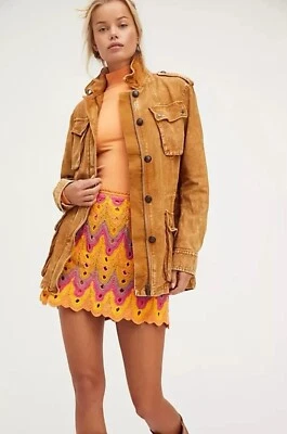 Free People Not Your Brothers Surplus Jacket In Beige SMALL BNWT - Image 1 of 4