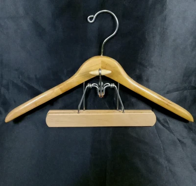 Setwell de Colección Años 50 18" Traje de Madera Resistente Percha para Pantalones Hecho en EE. UU. Natural Foto 1 de 4