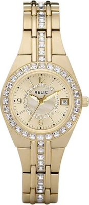 Reloj para mujer Relic by Fossil con cristales en tono dorado ZR11778 Foto 1 de 4