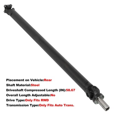 Rear Driveshaft 936-723 Toyota 4Runner 1996 1997 1998-2000 L4 2.7L RWD A.T. Foto 1 de 4