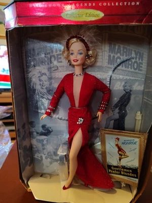 Muñeca Barbie Marilyn Monroe Mattel Muñeca Caballeros Prefieren Rubias Caja Parcial 1997 Foto 1 de 4