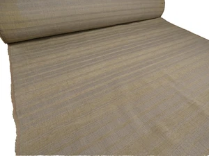 20 metres NATURAL BEIGE Striped Chenille Upholstery Cushion Fabric - Picture 1 of 5