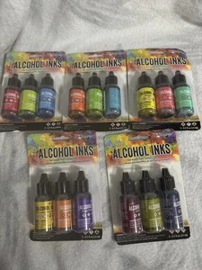 Tim Holtz Alcohol Ink .5oz 3/Pkg New lot of 5 - Picture 1 of 7