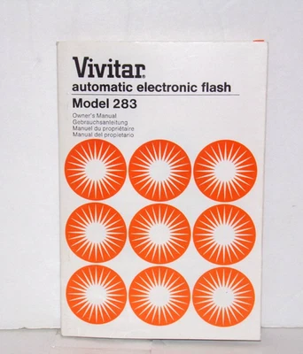 Vivitar Model 283 Automatic Electronic Flash Instruction Manual  Original Manual - Image 1 of 4