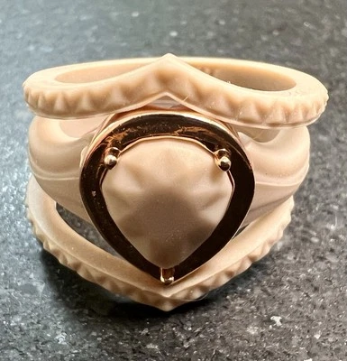 Anillo de silicona Rinfit marco de metal oro rosa desnudo y 2 anillos apilables de alta costura talla 9 Foto 1 de 4