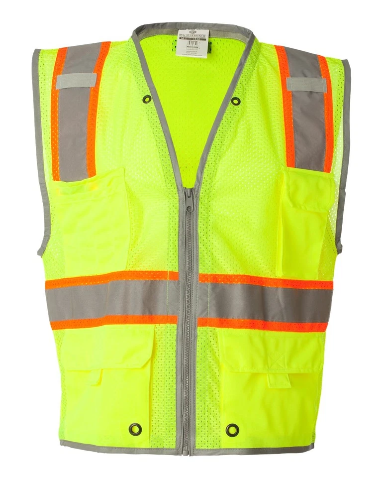 🔥 Kishigo Premium Brilliant Series Heavy-Duty Class 2 Vest Up To 5XL 1510-1511 - Image 1 of 1