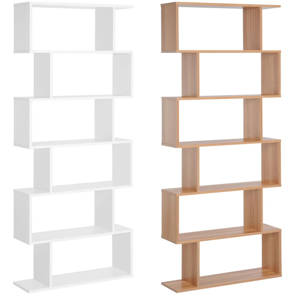 HOMCOM Libreria Moderna in Legno con 6 Ripiani per Casa e Ufficio - Immagine 1 di 1