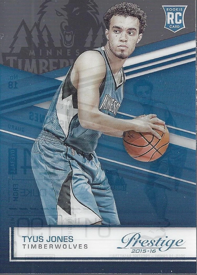 2015-16 Prestige Acetate Rookies #18 Tyus Jones - BSK - Image 1 of 2