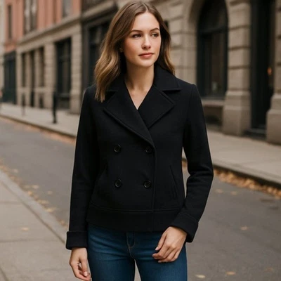 Chaquetón elástico moderno Banana Republic - negro - para mujer (se adapta a L/XL) Foto 1 de 4