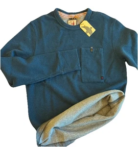 Neu mit Etikett Relwen Micro Waffle Crew, exklusiv, Langarm, Herren Größe S, blau - Bild 1 von 8