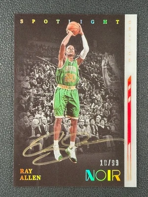 2021 Panini Noir прожектор с автографом Рэя Аллена 10/99 Celtics SSP#Z - Изображение 1 из 2